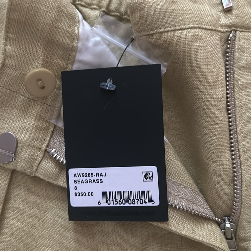 NWT : ATM Anthony Thomas Melillo Linen Shorts, Sz 8, Green - Picture 6 of 10